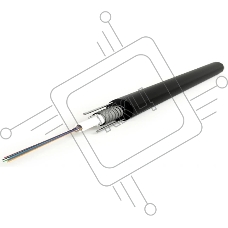 Кабель ВО Hyperline FO-SRA-OUT Single loose tube, 4хОВ, SMF-28 9/125, PE, Ø 8,1мм, снаружи зданий в грунт, гофрированная стальная лента, цвет: чёрный