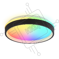 Светодиодный светильник RGB Ambrella light FZ604 BK/GD черный/золото IP20 46W 3000K-6500K+RGB D390*80 (ПДУ ИК)