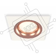 Комплект встраиваемого светильника Ambrella light XC7631006 SWH/PPG белый песок/золото розовое полированное MR16 GU5.3 (C7631, N7015)