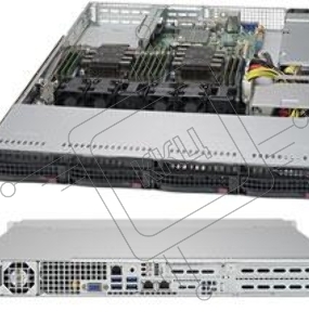 Платформа SuperMicro 6019P-WT - 1U - 4x SATA - Dual 1-Gigabit Ethernet - 12x DDR4 - 600W
