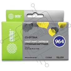 Картридж струйный Cactus CS-EPT964 желтый (13 мл) для Epson Stylus Photo R2880