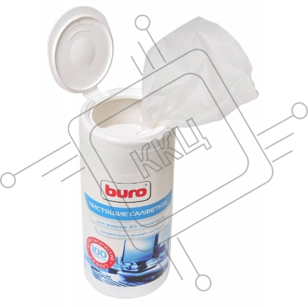Салфетки Buro BU-Tscreen, 100 шт для экранов мониторов/плазменных/ЖК телевизоров/ноутбуков туба 100шт влажных