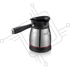 Электрическая турка Centek CT-1098 SS(металл) 0.5л, 1000Вт, нерж.сталь, съемная мягкая ручка