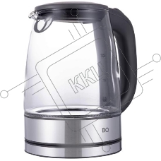 Чайник BQ KT1834G черный/стальной, мощность 2200Вт, Максимальный объем 1.7л