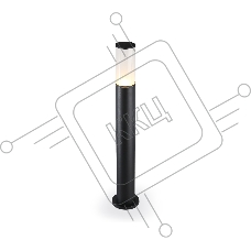 Светильник Ambrella light ST2459 BK/FR черный/белый матовый IP54 E27 max 40W D90*800