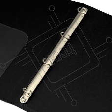 Папка на 4-х кольцах Бюрократ -0840/4RBLCK A4 пластик 0.8мм кор.40мм внут.и торц.карм черный