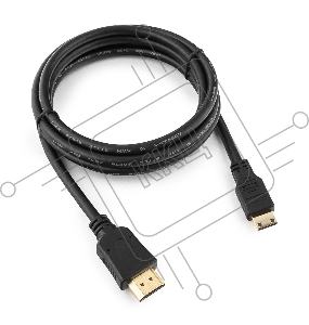 Кабель HDMI-miniHDMI Cablexpert CC-HDMI4C-6, 19M/19M, v2.0, медь, позол.разъемы, экран, 1.8м, черный, пакет