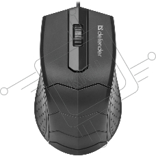 Мышь проводная Defender HIT MB-530 черный, 1000 dpi, USB, кнопки - 3