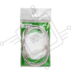 Телефонный шнур Greenconnect  удлинитель для аппарата  7.5m GCR-TP6P4C-7.5m, 6P4C (джек 6p4c - jack 6p4c) белый