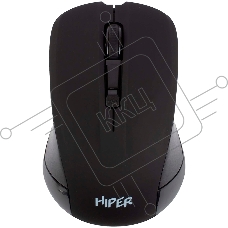 Мышь беспроводная HIPER HOMW-101 /1000-1600 dpi/оптический/4 кнопки/Soft-touch покрытие/USB-приемник/2,4 ГГц/батарея 1хАА/черный (HOMW-101)