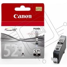 Картридж струйный CLI-521Bk (2933B004) черный (9 мл.) для Canon Pixma iP3600, 4600, MP540 ,MP620, MP630, MP980