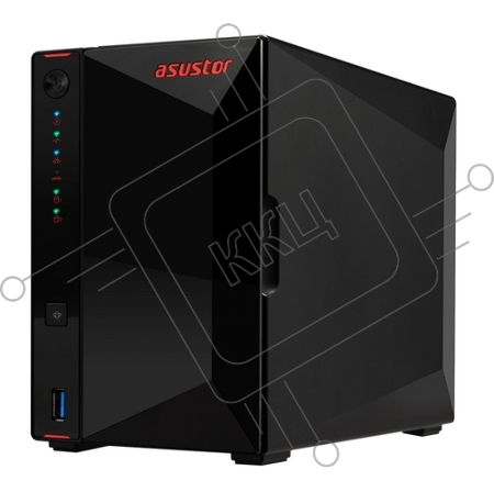 Сетевое хранилище ASUSTOR AS5202T 2-Bay NAS/Media player/Intel Celeron J4005 2.0GHz up to 2.7GHz (Dual-Core ), 2GB SO-DIMM DDR4, noHDD(HDD,SSD),/2x 2,5Gb (LAN)/3xUSB3.2,HDMI/4ip camera license ; 90IX0171-BW3S10