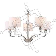 Люстра Ambrella light LH71121/5 SN/WH никель/белый E14/5 max 40W D660*880