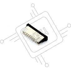 Разъем FPC  Half Coverage Top Contact 1.0K-BS-6PWB 6 pin высота 2мм шаг 1мм