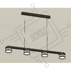 Светильник Ambrella light XB9152204/4 SBK/FR черный песок/белый матовый GX53 (C9152, N8478)