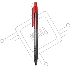 Ручка шариковая автоматическая Deli Arrow EQ01340 прозрачный/красный, d=0.7мм, красные чернила