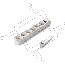 Сетевой фильтр ExeGate EX266866RUS SP-6-1.5W (6 розеток, 1.5м, евровилка, белый)