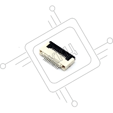 Разъем FPC Flip-Lock 0510-12RLGF 12 pin высота 1мм шаг 0,5мм