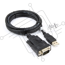 Конвертер USB->SERIAL Cablexpert UAS-DB9M-02 AM/DB9M, 1,5 м, PL2303TA, WinXP-Win8, черный, пакет