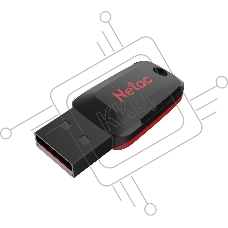 Флеш диск Netac U197 16Gb <NT03U197N-016G-20BK>, USB2.0, пластиковая, черная