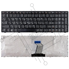 Клавиатура для ноутбука Lenovo IdeaPad B570 B580 V570 Z570 Z575 B590 черная с черной рамкой