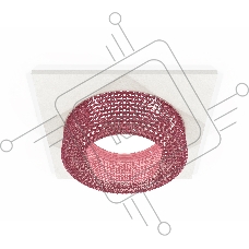 Комплект встраиваемого светильника Ambrella light XC7631022 SWH/PI белый песок/розовый MR16 GU5.3 (C7631, N7193)