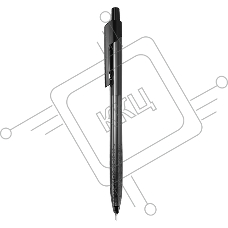 Ручка шариковая автоматическая Deli Arrow EQ01320 прозрачный/черный, d=0.7мм, черные чернила, черный