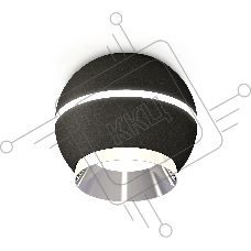 Светильник Ambrella Light XS1102011 SBK/PSL черный песок/серебро полированное MR16 GU5.3 LED 3W 4200K (C1102, N7032)