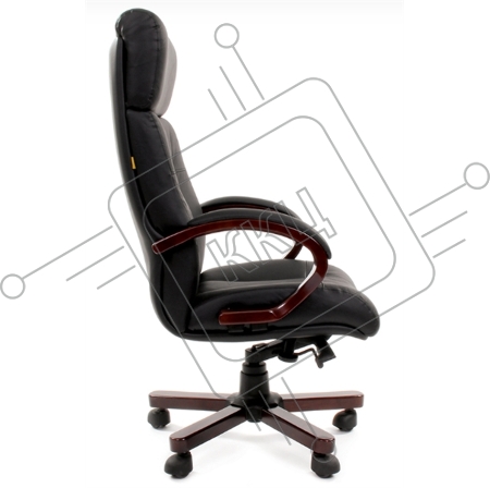 Офисное кресло Chairman 421 Россия кожа черная