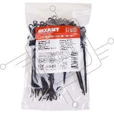 Хомут кабельный 3.6х100 под винт нейл. черн. (уп.100шт) Rexant 07-0105