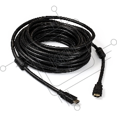 Кабель HDMI Exegate EX287727RUS EX-CC-HDMI2-15.0F (19M/19M, v2.0, 15м, 4K UHD, Ethernet, ферритовые кольца, позолоченные контакты)