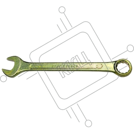 Ключ комбинированный, 22 мм, желтый цинк// Сибртех