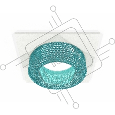 Комплект встраиваемого светильника Ambrella light XC7631023 SWH/BL белый песок/голубой MR16 GU5.3 (C7631, N7194)
