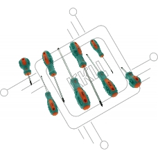 Набор отверток, 8 шт, CrV, тканевый кейс, Sturm! Набор отверток, 8 шт, CrV, тканевый кейс, Sturm!