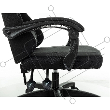 Кресло игровое Zombie Rudger черный с подголов. крестов. пластик