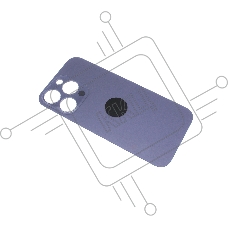 Задняя крышка (стекло) для iPhone 14 Pro (A2891) со стеклом камеры (широкий вырез) фиолетовый