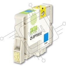Картридж струйный Cactus CS-EPT0552 голубой для Epson Stylus RX520/Stylus Photo R240 (10ml)