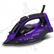 Утюг Polaris PIR 2415K с отпар., Черный/фиолетовый