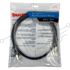 Патч-корд Buro STP 4 пары cat7 CCA molded 1.5м черный RJ-45 (m)-RJ-45 (m)