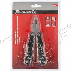 Мультитул MATRIX, 13 функций, авторазжим, в чехле, 165 мм 17622