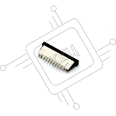 Разъем FPC  Half Coverage Top Contact 1.0K-BS-8PWB 8 pin высота 2мм шаг 1мм