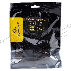 Кабель DisplayPort Cablexpert CC-DP8K-1M, 20M/20M, v1.4, 8К, медь, тройной экран, 1м, черный, пакет