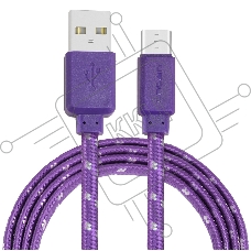 Кабель Crown USB - USB Type-C CMCU-3052C violet