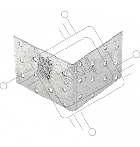 Крепежный уголок равносторонний, KUR 80x80x60 мм, Россия// Сибртех