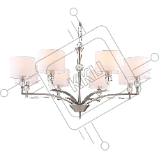 Люстра Ambrella light LH71123/8 SN/WH никель/белый E14/8 max 40W D840*880