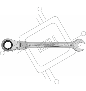 Ключ MATRIX 14866  комбинированный трещоточный 14мм crv шарнирный зерк.хром