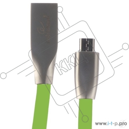 Кабель USB 2.0 Cablexpert CC-G-mUSB01Gn-1M, AM/microB, серия Gold, длина 1м, зеленый, блистер