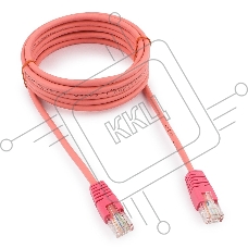 Патч-корд UTP Cablexpert кат.5e, 3м, литой, многожильный (розовый)