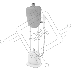 Отпариватель напольный Kitfort КТ-975 1580Вт белый