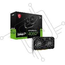 Видеокарта MSI RTX4060 VENTUS 2X BLACK 8G OC  GDDR6 128-bit DPx3 HDMI ATX 2FAN